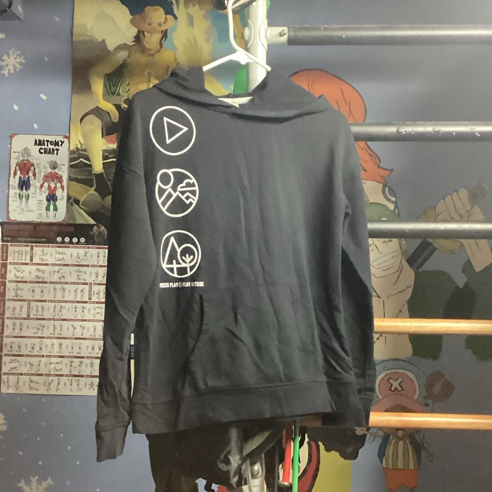 Women's Black Graphic Hoodie
